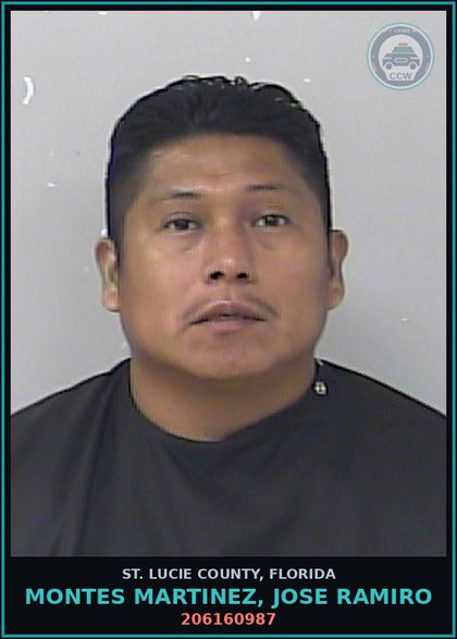 CCW arrest card for Montes Martinez, Jose Ramiro in St. Lucie County: 206160987