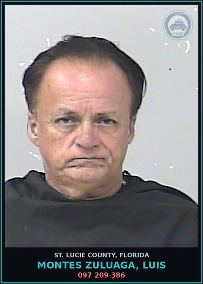 CCW arrest card for Montes Zuluaga, Luis in St. Lucie County: 097 209 386