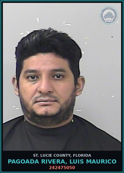 CCW arrest card for Pagoada Rivera, Luis Maurico in St. Lucie County: 242475050