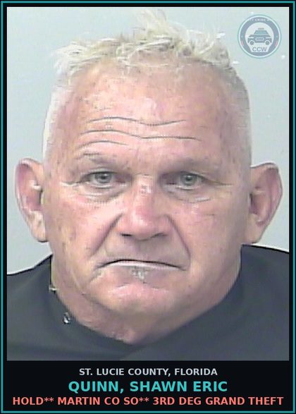 CCW arrest card for Quinn, Shawn Eric in St. Lucie County: Court Order For Pretrial Detention And Termination Of Pretrial Supervision