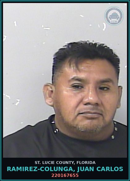 CCW arrest card for Ramirez-colunga, Juan Carlos in St. Lucie County: 220167655