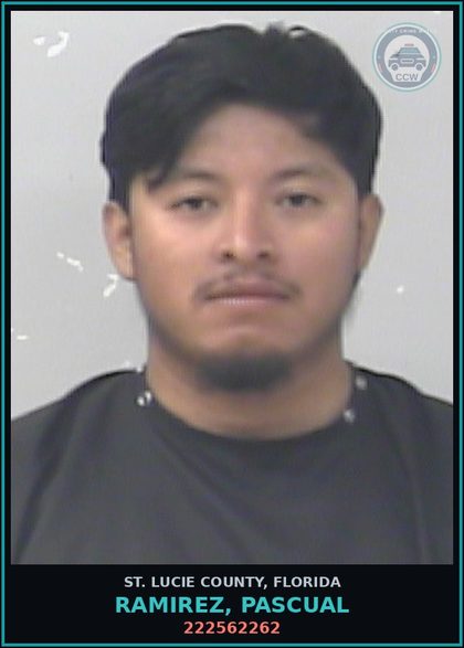 CCW arrest card for Ramirez, Pascual in St. Lucie County: 222562262