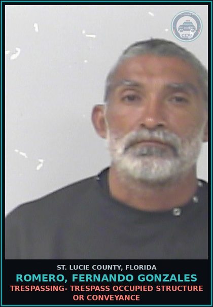 CCW arrest card for Romero, Fernando Gonzales in St. Lucie County: Simple Asslt- Intent Threat To Do Violence **domestic**