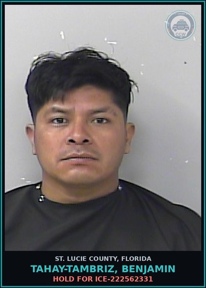 CCW arrest card for Tahay-tambriz, Benjamin in St. Lucie County: Hold For Ice-222562331