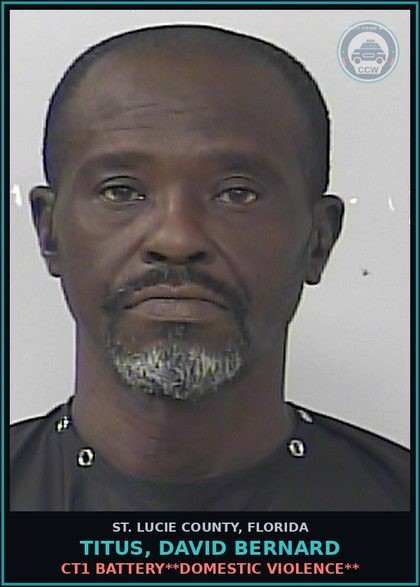 CCW arrest card for Titus, David Bernard in St. Lucie County: Drugs-sell-sell contr substance Schedule I