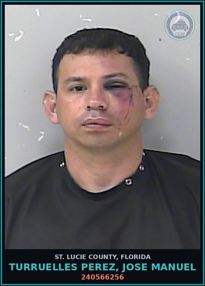 CCW arrest card for Turruelles Perez, Jose Manuel in St. Lucie County: 240566256