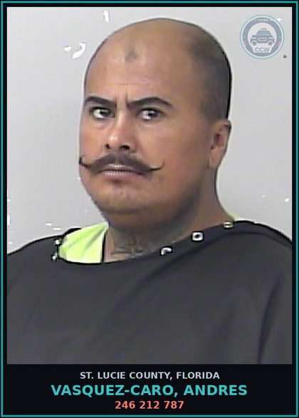 CCW arrest card for Vasquez-caro, Andres in St. Lucie County: 246 212 787