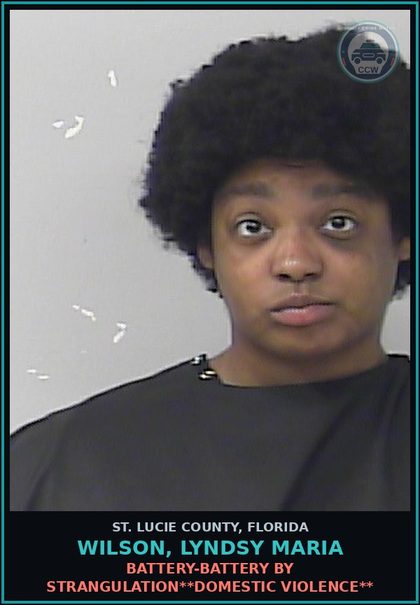 CCW arrest card for Wilson, Lyndsy Maria in St. Lucie County: Battery-battery By Strangulation**domestic Violence**