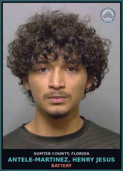 CCW arrest card for ANTELE-MARTINEZ, HENRY JESUS in Sumter County: BATTERY