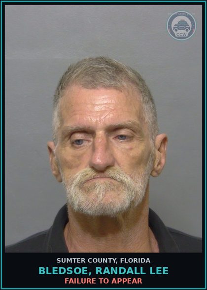 CCW arrest card for BLEDSOE, RANDALL LEE in Sumter County: FAILURE TO APPEAR