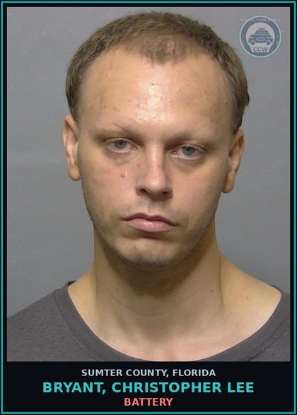 CCW arrest card for BRYANT, CHRISTOPHER LEE in Sumter County: FLEE/ELUDE POLICE