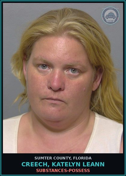 CCW arrest card for CREECH, KATELYN LEANN in Sumter County: DRUGS-POSSESS