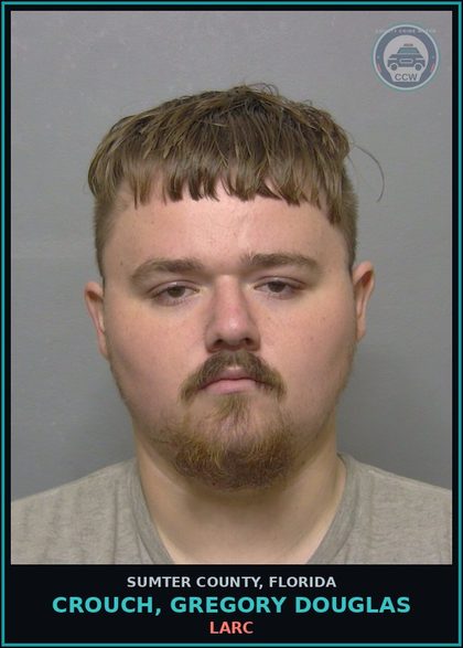 CCW arrest card for CROUCH, GREGORY DOUGLAS in Sumter County: LARC
