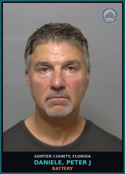CCW arrest card for DANIELE, PETER J in Sumter County: BATTERY