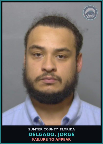 CCW arrest card for DELGADO, JORGE in Sumter County: FAILURE TO APPEAR