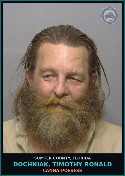 CCW arrest card for DOCHNIAK, TIMOTHY RONALD in Sumter County: Canna-POSSESS