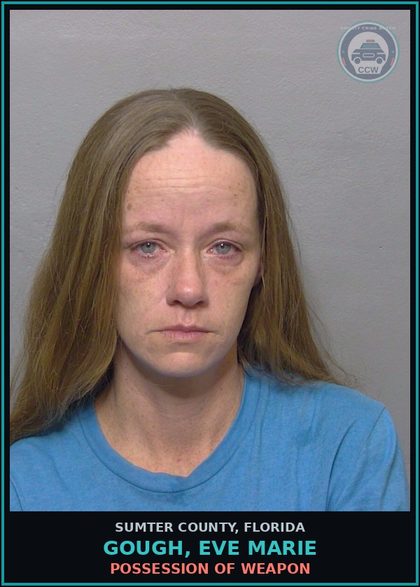 CCW arrest card for GOUGH, EVE MARIE in Sumter County: PROB VIOLATION