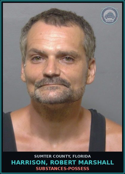 CCW arrest card for HARRISON, ROBERT MARSHALL in Sumter County: DRUGS-POSSESS