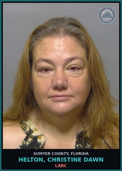CCW arrest card for HELTON, CHRISTINE DAWN in Sumter County: LARC