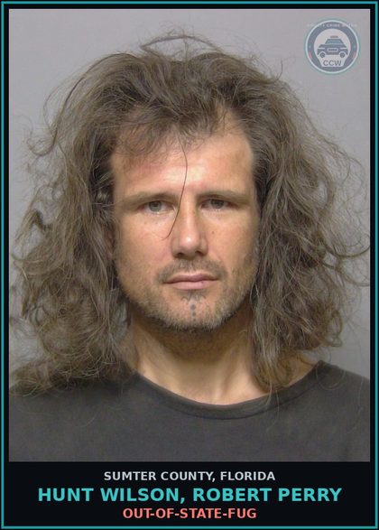 CCW arrest card for HUNT WILSON, ROBERT PERRY in Sumter County: OUT-OF-STATE-FUG