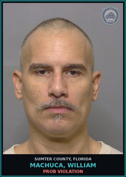 CCW arrest card for MACHUCA, WILLIAM in Sumter County: PROB VIOLATION