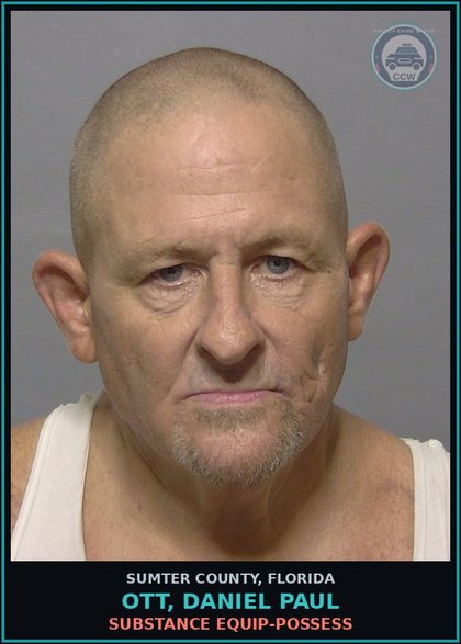 CCW arrest card for OTT, DANIEL PAUL in Sumter County: DRUG EQUIP-POSSESS