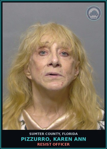 CCW arrest card for PIZZURRO, KAREN ANN in Sumter County: FAILURE TO APPEAR