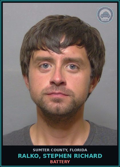 CCW arrest card for RALKO, STEPHEN RICHARD in Sumter County: BATTERY