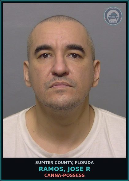 CCW arrest card for RAMOS, JOSE R in Sumter County: Canna-POSSESS