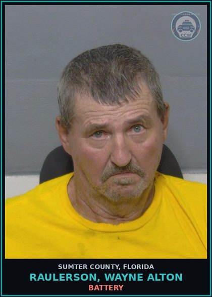 CCW arrest card for RAULERSON, WAYNE ALTON in Sumter County: BATTERY