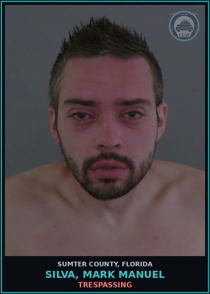 CCW arrest card for SILVA, MARK MANUEL in Sumter County: TRESPASSING