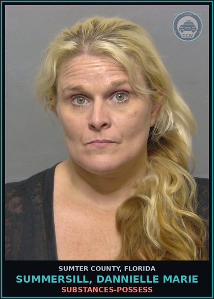 CCW arrest card for SUMMERSILL, DANNIELLE MARIE in Sumter County: DRUGS-POSSESS