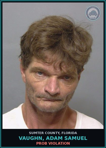 CCW arrest card for VAUGHN, ADAM SAMUEL in Sumter County: PROB VIOLATION