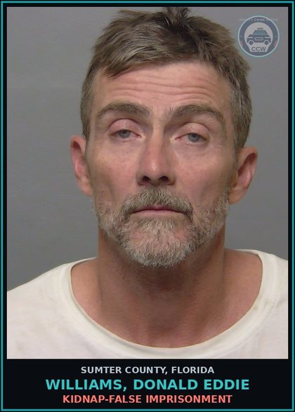 CCW arrest card for WILLIAMS, DONALD EDDIE in Sumter County: AGGRAV ASSLT - WEAPON