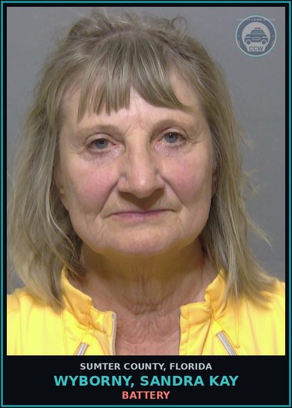 CCW arrest card for WYBORNY, SANDRA KAY in Sumter County: BATTERY