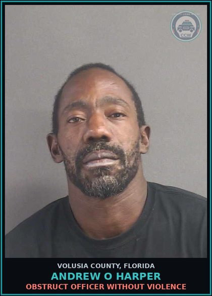 CCW arrest card for ANDREW O HARPER in Volusia County: WRIT OF ATTACH