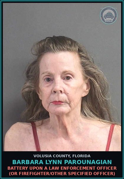 CCW arrest card for BARBARA LYNN PAROUNAGIAN in Volusia County: DUI ALCOHOL OR SUBSTANCES 2ND OFF.