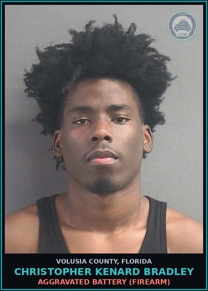 CCW arrest card for CHRISTOPHER KENARD BRADLEY in Volusia County: AGGRAVATED BATTERY (FIREARM)
