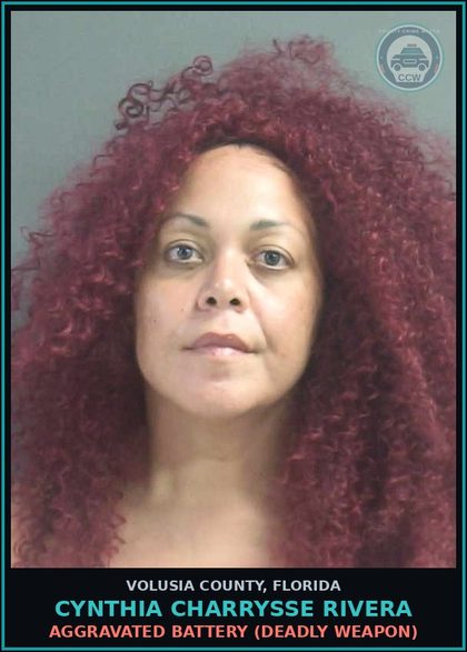 CCW arrest card for CYNTHIA CHARRYSSE RIVERA in Volusia County: BATTERY ON PERSON 65 YEARS OF AGE OR OLDER
