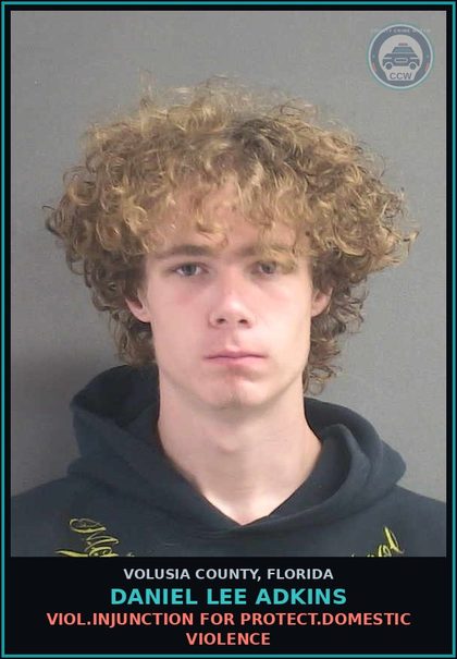 CCW arrest card for DANIEL LEE ADKINS in Volusia County: VIOL.INJUNCTION FOR PROTECT.DOMESTIC VIOLENCE