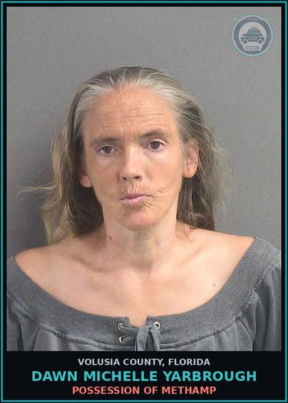 CCW arrest card for DAWN MICHELLE YARBROUGH in Volusia County: POSSESSION OF METHAMP