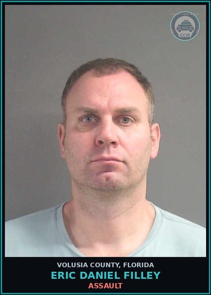 CCW arrest card for ERIC DANIEL FILLEY in Volusia County: ASSAULT