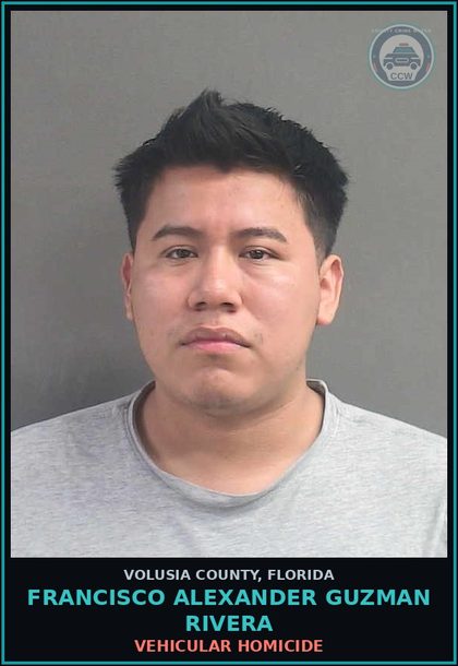 CCW arrest card for FRANCISCO ALEXANDER GUZMAN RIVERA in Volusia County: IMM FED HLD