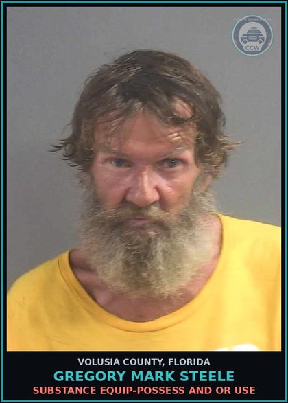 CCW arrest card for GREGORY MARK STEELE in Volusia County: SUBSTANCE EQUIP-POSSESS AND OR USE