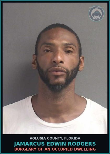 CCW arrest card for JAMARCUS EDWIN RODGERS in Volusia County: FLEEING OR ATTEMPTING TO ELUDE