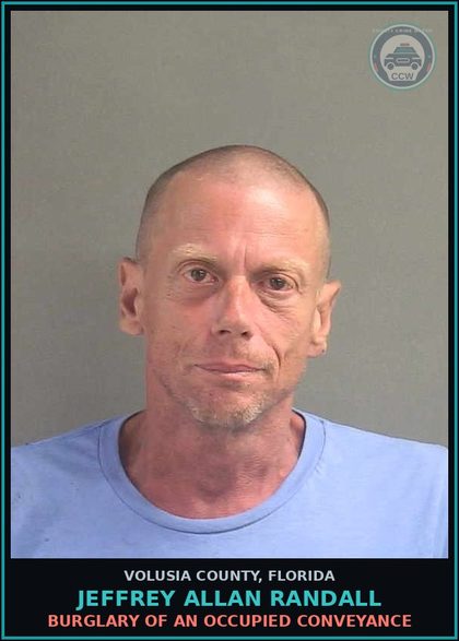 CCW arrest card for JEFFREY ALLAN RANDALL in Volusia County: CRIMINAL MISCHIEF (LESS THAN $200.00)