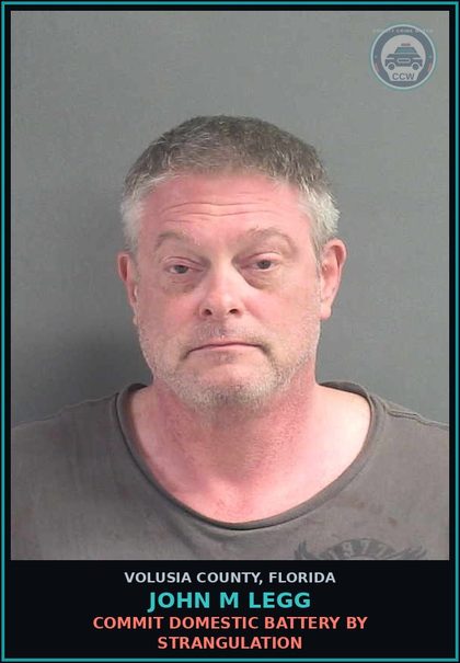CCW arrest card for JOHN M LEGG in Volusia County: FALSE IMPRISONMENT
