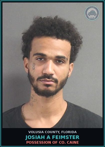 CCW arrest card for JOSIAH A FEIMSTER in Volusia County: SUBSTANCE EQUIP-POSSESS AND OR USE