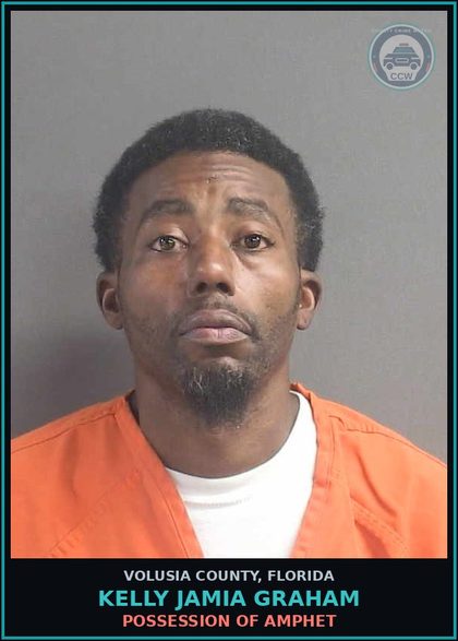 CCW arrest card for KELLY JAMIA GRAHAM in Volusia County: POSSESSION OF AMPHET