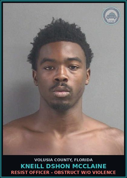 CCW arrest card for KNEILL DSHON MCCLAINE in Volusia County: FLEEING OR ATT ELUDE WITH INJURY OR PROP DAMAGE
